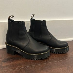 Dr. Martens “Rometty” leather platform Chelsea boots.